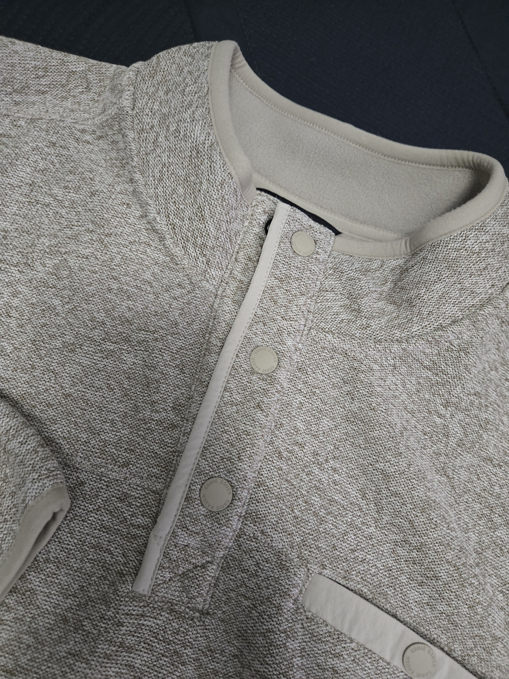 Eddie Bauer Men's Beige Heather Snap-Front Sweater 2xl